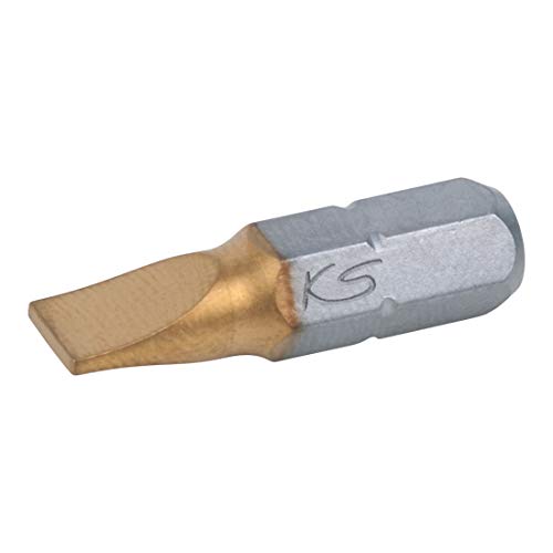 KS Tools 911.2621 1/4" TiN Bit Schlitz, 25mm, 4mm, 5er Pack von KS Tools