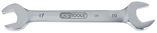 KS Tools Stainless Steel Open end Spanner, Edelstahl Doppel-Maulschlüssel, 14x17mm, abgewinkelt, farblos von KS Tools
