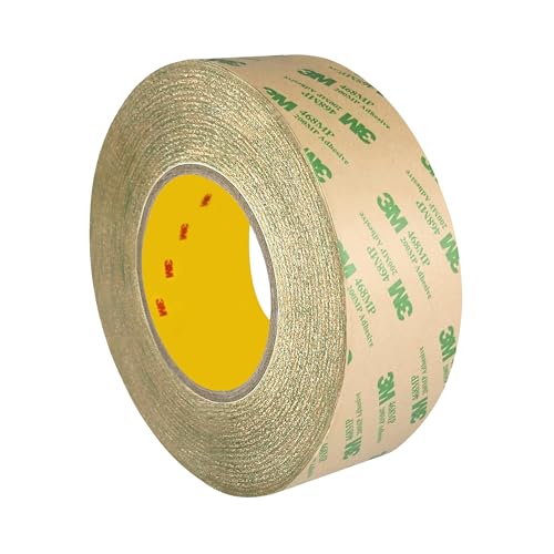3M 468 MP doppelseitiges Klebeband | mit Acrylatklebstoff 200 MP | ohne Träger | extra dünn & stark klebend | Breite wählbar / 50 mm x 55 m von KS24 Products