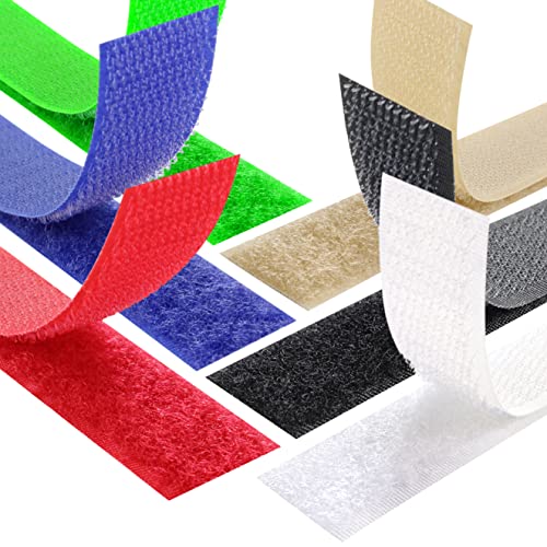KS24 Products Klettband zum Aufnähen Set Hakenband & Flauschband - Größe & Farbe wählbar (beige, 20 mm x 25 m auf Rolle) von KS24 Products