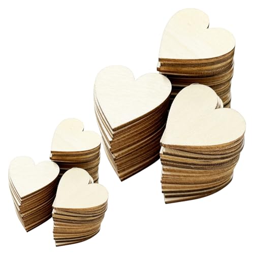 100 Stück Holz-Herzanhänger, Holzspäne-Herz-Streudekorationen, Herzförmige Holzanhänger, Holz-Herz-Dekorationen, Holz-Herz-Hochzeitsdekorationen, Holz-Herz-Dekorationszubehör 100 Stück Holz-Herzanhänger, Holzspäne-Herz-Streudekorationen, Herzförmige Holzanhänger, Holz-Herz-Dekorationen, Holz-Herz-Hochzeitsdekorationen, Holz-Herz-Dekorationszubehör von KSBBHDS