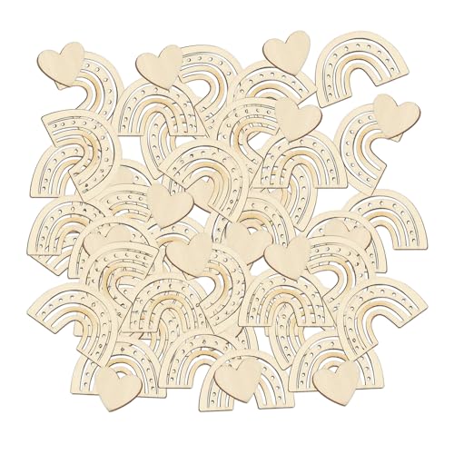 40 Stück Regenbogen-Holzspäne, 20 Stück Herz-Holzspäne, Innendekoration, Babyparty-Dekoration, Taufdekoration, Holzspäne-Dekoration, Geeignet Für Babyparty, Tischdekoration 40 Stück Regenbogen-Holzspäne, 20 Stück Herz-Holzspäne, Innendekoration, Babyparty-Dekoration, Taufdekoration, Holzspäne-Dekoration, Geeignet Für Babyparty, Tischdekoration von KSBBHDS