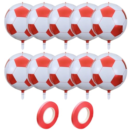 KSBBHDS 10 Stücke Fußballballons Und 2 Rollen Von Bändern, Dekorationen Für Fußballparty, Party -Szenen -Arrangement, Kreative Luftballons. KSBBHDS 10 Stücke Fußballballons Und 2 Rollen Von Bändern, Dekorationen Für Fußballparty, Party -Szenen -Arrangement, Kreative Luftballons. von KSBBHDS