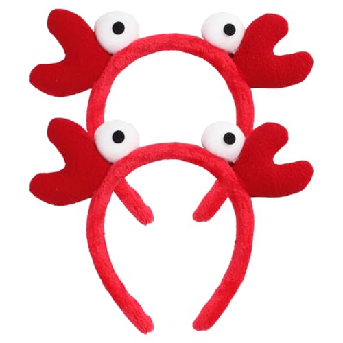 KSBBHDS 2 Stücke Crab Stirnbänder, Niedliche Lustige Stirnbänder, Kreative Haarzubehör, Rollenspielzubehör, Party-Kleidungszubehör. von KSBBHDS