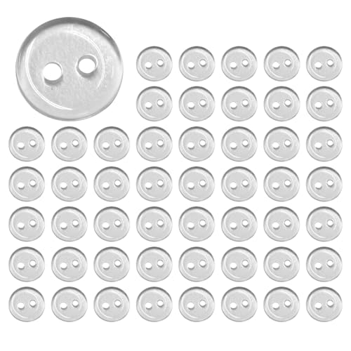 KSBBHDS 50 Stücke Von 10 Mm Runden Transparenten Knöpfen, Nähknöpfe, DIY -Kunsthandwerksmaterialien, Kleidungszubehör. von KSBBHDS