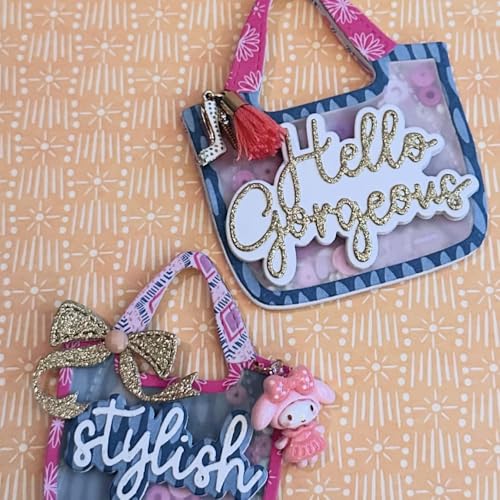 KSCRAFT 2025 April Fashion Metall Stanzformen Schablonen für DIY Scrapbooking Dekorative Prägung DIY Papier Karte (Einkaufstaschen-Shaker) von KSCRAFT