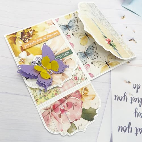 KSCRAFT 2025 März Frühling Metall-Stanzformen Schablonen für DIY Scrapbooking dekorative Prägung DIY Papier Karte (4 x 6 Folio Maker) von KSCRAFT