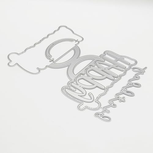 KSCRAFT 2025 Mai Geburtstag Metall-Stanzformen Schablonen für DIY Scrapbooking Dekorative Prägung DIY Papier Karte (Geburtstag Tasche Topper) von KSCRAFT