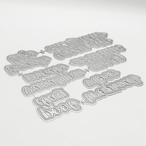 KSCRAFT 2025 May Summer Drinks Metall-Stanzformen Schablonen für DIY Scrapbooking Dekorative Prägung DIY Papier Karte (2025 Summer Shadow Words) von KSCRAFT
