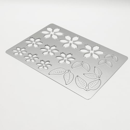 KSCRAFT 2025 May Summer Drinks Metall-Stanzformen Schablonen für DIY Scrapbooking Dekorative Prägung DIY Papierkarte (Fantasy Flower Plate) von KSCRAFT
