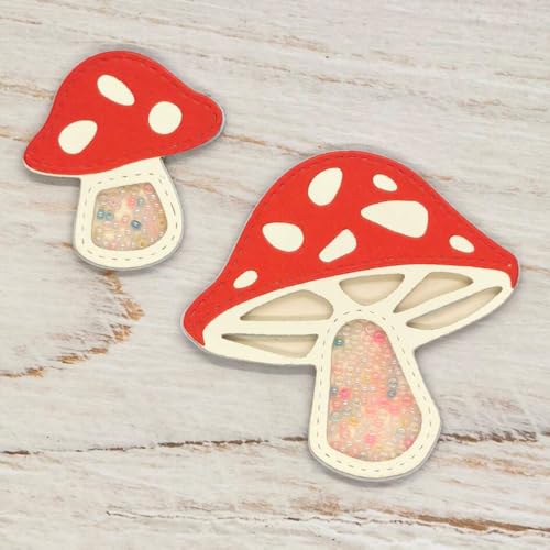 KSCRAFT Metall-Stanzformen mit Herbstmotiv 2025, Schablonen für Bastelarbeiten, Scrapbooking, dekorative Prägung, DIY-Papierkarte, Pilzstreuer von KSCRAFT