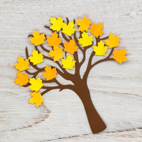 KSCRAFT Metall-Stanzformen mit Herbstmotiv 2025, Schablonen für Bastelarbeiten, Scrapbooking, dekorative Prägung, DIY-Papierkarte (Herbstbaum) von KSCRAFT
