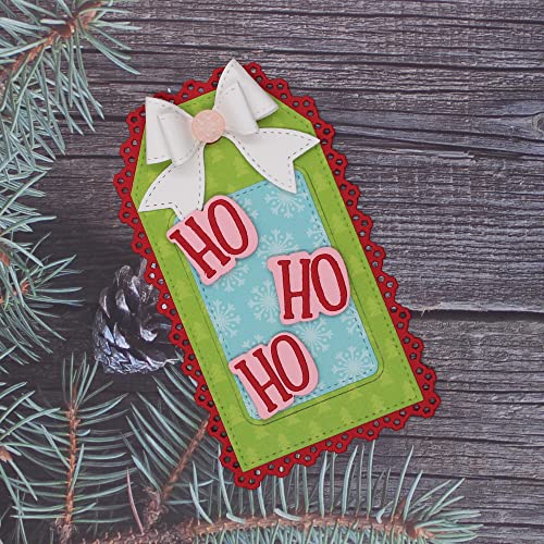 KSCRAFT Weihnachtsanhänger mit Klappe, Metall-Stanzformen, Schablonen für DIY, Scrapbooking, dekorative Prägung, DIY-Papierkarte von KSCRAFT