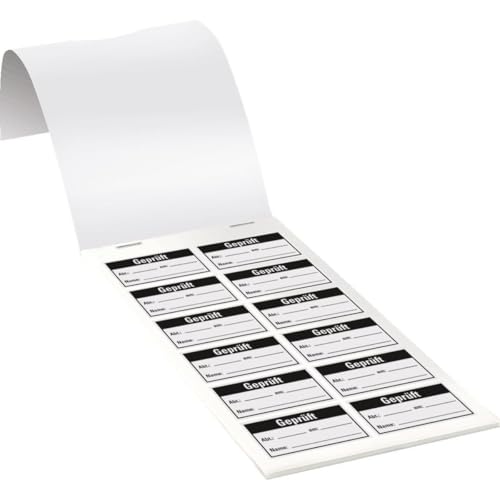 KSIGN Etikett für Qualitätskontrolle Geprüft, Gewebefolie, 45x25mm, 120/Heft von KSIGN