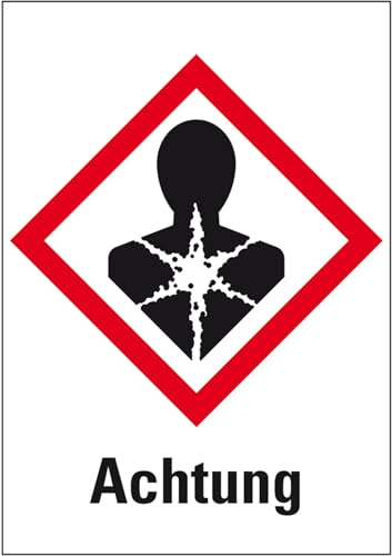 KSIGN Gefahrensymbol Gesundheitsgefahr GHS08, Achtung, selbstklebende Folie, Format: 26x37 mm, Rolle à 500, GHS-konform KSIGN Gefahrensymbol Gesundheitsgefahr GHS08, Achtung, selbstklebende Folie, Format: 26x37 mm, Rolle à 500, GHS-konform von KSIGN