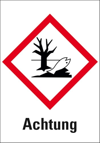 KSIGN Gefahrensymbol Umwelt GHS09, Achtung, selbstklebende Folie, Format: 37x52 mm, Rolle à 500, GHS-konform KSIGN Gefahrensymbol Umwelt GHS09, Achtung, selbstklebende Folie, Format: 37x52 mm, Rolle à 500, GHS-konform von KSIGN