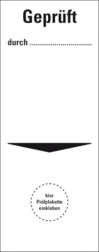 KSIGN Grundetikett Geprüft durch..., Folie, ablösbar, 40x100mm, 40/HFT von KSIGN
