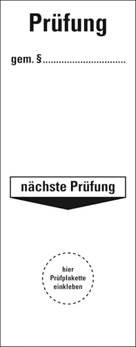 KSIGN Grundetikett Prüfung gemäß §...Nächster Prüfung, Folie, ablösbar,40x100mm, 40/Heft KSIGN Grundetikett Prüfung gemäß §...Nächster Prüfung, Folie, ablösbar,40x100mm, 40/Heft von KSIGN