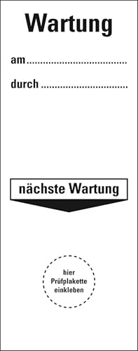 KSIGN Grundetikett Wartung am...durch...Nächster Wartung, Folie, ablösbar, 40x100mm, 40/Heft von KSIGN