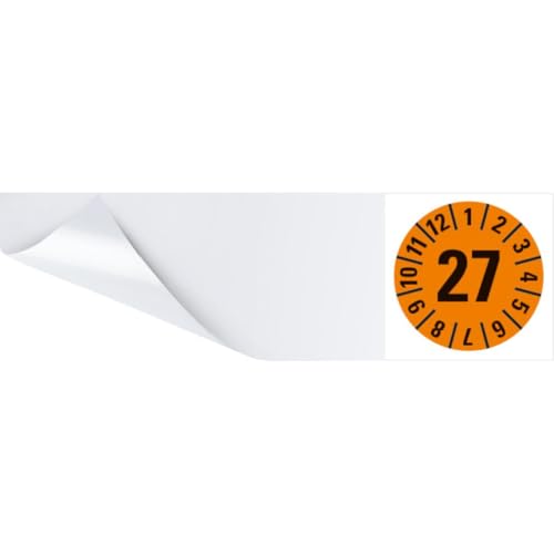 KSIGN Kabelprüfplakette 27, orange, Folie, selbstklebend, 95x25mm, 60/Heft KSIGN Kabelprüfplakette 27, orange, Folie, selbstklebend, 95x25mm, 60/Heft von KSIGN