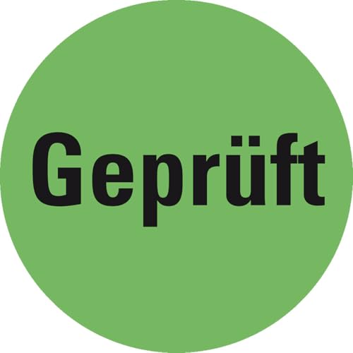 KSIGN Markierungspunkt Geprüft, ablösbares Haftpapier, Ø 25 mm, hellgrün, 500 Stück auf Rolle, schwarz bedruckt KSIGN Markierungspunkt Geprüft, ablösbares Haftpapier, Ø 25 mm, hellgrün, 500 Stück auf Rolle, schwarz bedruckt von KSIGN