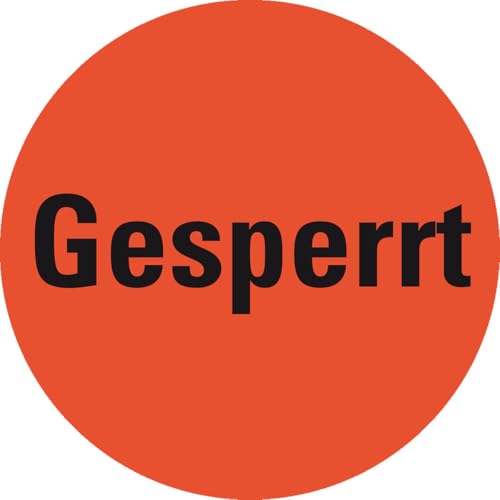KSIGN Markierungspunkt Gesperrt, ablösbares Haftpapier, Ø 25 mm, hellrot, 500 Stück auf Rolle, schwarz bedruckt KSIGN Markierungspunkt Gesperrt, ablösbares Haftpapier, Ø 25 mm, hellrot, 500 Stück auf Rolle, schwarz bedruckt von KSIGN