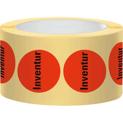 KSIGN Markierungspunkt Inventur, ablösbares Haftpapier, hellrot, Ø 37 mm, 500 Stück pro Rolle, innen & außen KSIGN Markierungspunkt Inventur, ablösbares Haftpapier, hellrot, Ø 37 mm, 500 Stück pro Rolle, innen & außen von KSIGN
