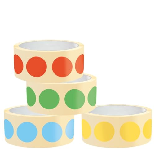 KSIGN Markierungspunkte Vorteils-Set, Ø 25 mm, 4 Farben, 2000 Stück, Haftpapier, permanent haftend von KSIGN