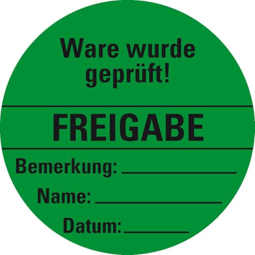 KSIGN Organisationsetikett Freigabe, grün, Haftpapier, ablösbar, Ø 60mm, 500/Rolle KSIGN Organisationsetikett Freigabe, grün, Haftpapier, ablösbar, Ø 60mm, 500/Rolle von KSIGN