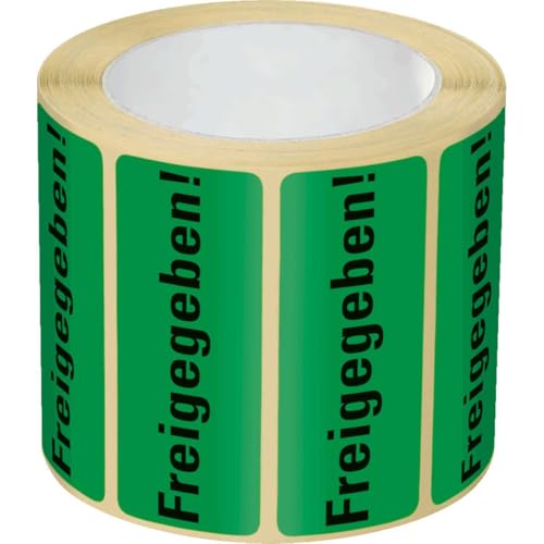 KSIGN Organisationsetikett Freigegeben!, grün, Haftpapier, ablösbar, 50x20mm, 500/Rolle KSIGN Organisationsetikett Freigegeben!, grün, Haftpapier, ablösbar, 50x20mm, 500/Rolle von KSIGN
