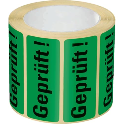 KSIGN Organisationsetikett Geprüft!, grün, Papier, ablösbar, 50x20mm, 500/Rolle KSIGN Organisationsetikett Geprüft!, grün, Papier, ablösbar, 50x20mm, 500/Rolle von KSIGN