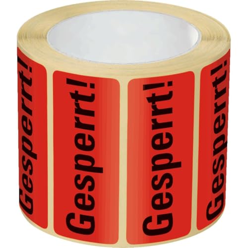 KSIGN Organisationsetikett Gesperrt!, rot, Haftpapier, ablösbar, 50x20mm, 500/Rolle KSIGN Organisationsetikett Gesperrt!, rot, Haftpapier, ablösbar, 50x20mm, 500/Rolle von KSIGN