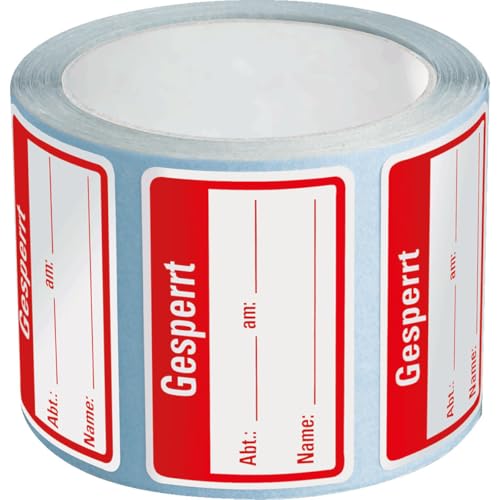 KSIGN Qualitätsaufkleber Gesperrt, Haftpapier ablösbar, individuell beschriftbar, Format 40x25 mm, 250 Stück/Rolle KSIGN Qualitätsaufkleber Gesperrt, Haftpapier ablösbar, individuell beschriftbar, Format 40x25 mm, 250 Stück/Rolle von KSIGN