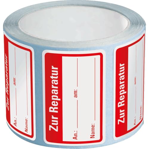 KSIGN Qualitätsaufkleber Zur Reparatur, Haftpapier ablösbar, individuell beschriftbar, Format 40x25 mm, 250 Stück/Rolle KSIGN Qualitätsaufkleber Zur Reparatur, Haftpapier ablösbar, individuell beschriftbar, Format 40x25 mm, 250 Stück/Rolle von KSIGN