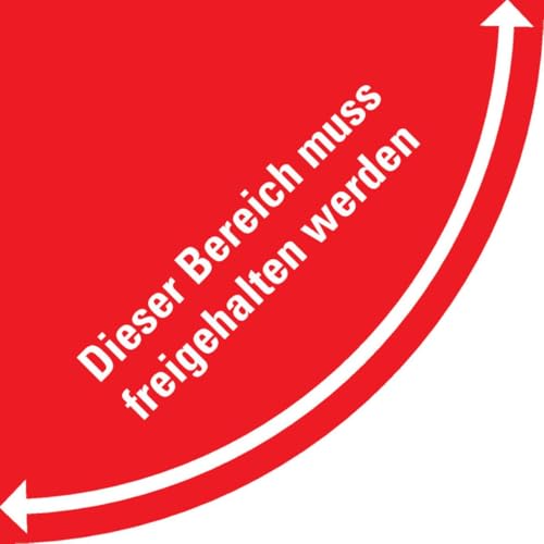 KSIGN Sicherheitsbodenmarkierung Bereich muss freigehalten werden, R10,Bodenmarkierungsfolie, 750x750mm, ASR A1.5 von KSIGN