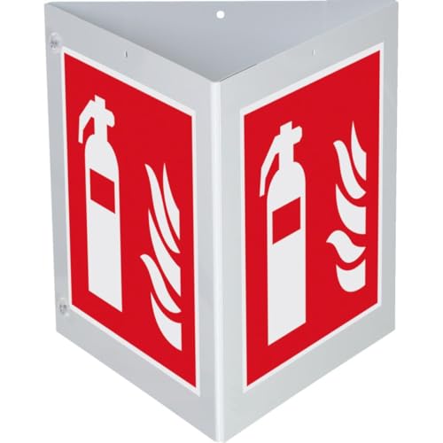 KSIGN Triarama-Set Feuerlöscher, ASR/ISO, 3seitig, Kunststoff, 250x250mm von KSIGN