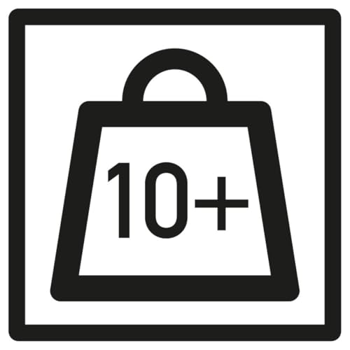 KSIGN Verpackungskennzeichen Pakete mit erhöhtem Gewicht 10-20kg, Folie, seewasserbeständig, 20x20mm, 100/Rolle von KSIGN
