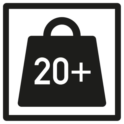 KSIGN Verpackungskennzeichen Pakete mit erhöhtem Gewicht 20kg, Folie, seewasserbeständig, 20x20mm, 100/Rolle von KSIGN