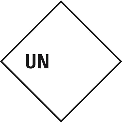 KSIGN Verpackungskennzeichen UN, zum Selbstbeschriften, selbstklebende Folie, geeignet für Transportverpackungen, 100x100 mm von KSIGN