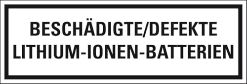 KSIGN Verpackungszeichen Defekte Lithium Ionen Batterien, nach ADR, Format: 120x110 mm, Rolle à 250 Etiketten von KSIGN