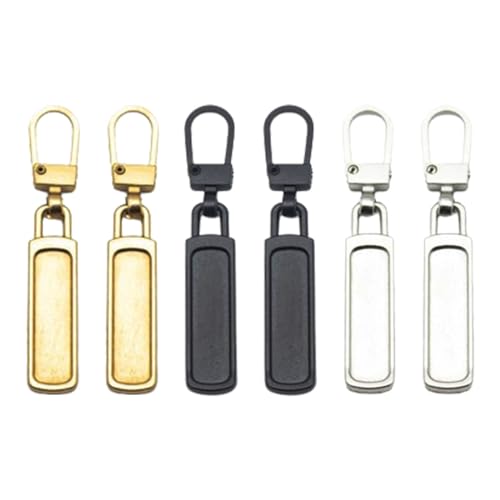 KSIUW Ersatzteile Reißverschluss - 6pcs Zipper Universal, Abnehmbarer Reißverschluss Zipper, Reißverschluss Zipper für Koffer Mantel Stiefel Jackenrucksäcke, 3 Farben von KSIUW
