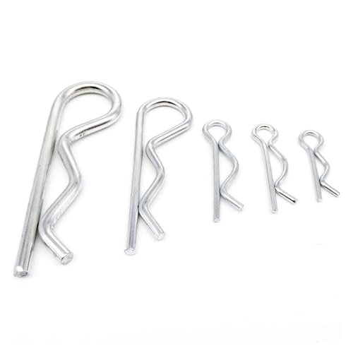 KSeSii 1/2/5/10/20 Stück M1 bis M7 Stahl R Typ Federsplint Wellenform Split Clip Klemme Haartraktorstift for Autostangendurchmesser 1–7 mm(20pcs 1x18mm) von KSeSii