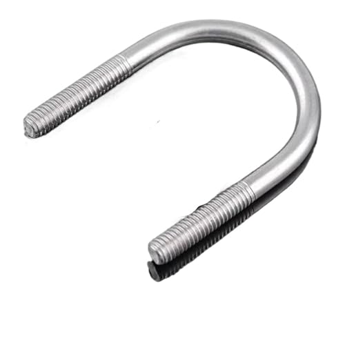 KSeSii 1/2 Stück M6 M8 M10 M12 304 A2 Edelstahl Rundbogen U-Bolzen U-Schraube U-förmige Klemme Rohrbefestigung Schnalle Clip Gurt(M12-1PCS,48mm) von KSeSii
