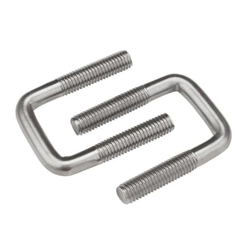 KSeSii 1/2 Stück M6 M8 M10 U-Bolzen aus Edelstahl 304, rechtwinkliger Bolzen, Vierkantschraube, Bolzenclip, Klemmschraube, Rohrclip, Rohrclip, U-Klemme(M6x30x50-2pcs) von KSeSii