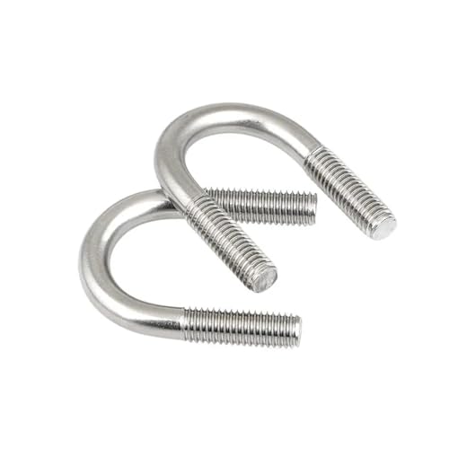 KSeSii 10 stücke DIN3570 Edelstahl U-förmigen Rohr Klemme U-schrauben M6 * 8 10 12 14 16 18 20 22 25 27 33 38 42 45 48 51/57 60-133(M6x76) von KSeSii