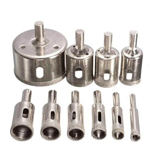 KSeSii 10PCS Diamantbeschichteter Bohrersatz, Keramikfliesen, Marmor, Glas, Keramiklochsäge, Anwendbare Werkzeuge von KSeSii