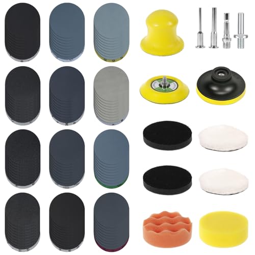 120 Pcs Schleifscheiben 3' /7,6 cm 60-10000 Klett Nasse Trockene schleifpads Runde Schleifpapier Exzenterschleifer Schleifblätter Sanding Disc Drill Polishing Kit Sanding Attachment 120 Pcs Schleifscheiben 3' /7,6 cm 60-10000 Klett Nasse Trockene schleifpads Runde Schleifpapier Exzenterschleifer Schleifblätter Sanding Disc Drill Polishing Kit Sanding Attachment von KTCINA