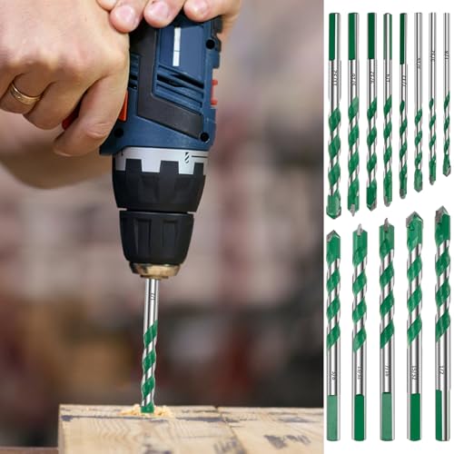 13 Pcs Multi Construction Bohrer Ø 3-12mm 62-121mm Bohrer Set Ultra Schnell Sauber Präzise Profi betonbohrer Professionelles Mehrzweckbohrer Set für Metall Stein Ziegel Holz und Diverse Kunststoffe 13 Pcs Multi Construction Bohrer Ø 3-12mm 62-121mm Bohrer Set Ultra Schnell Sauber Präzise Profi betonbohrer Professionelles Mehrzweckbohrer Set für Metall Stein Ziegel Holz und Diverse Kunststoffe von KTCINA