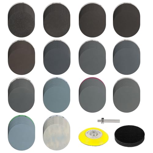 140 pcs Schleifpapier 3“ Körn 120-5000 Φ7.6cm Schleifscheiben-Pads mit 1/4 Zoll-Schaft Nassschleifpapier Set Schleifscheiben für Winkelschleifer Set für Bohrschleifer Holz Metall Spiegel Polieren 140 pcs Schleifpapier 3“ Körn 120-5000 Φ7.6cm Schleifscheiben-Pads mit 1/4 Zoll-Schaft Nassschleifpapier Set Schleifscheiben für Winkelschleifer Set für Bohrschleifer Holz Metall Spiegel Polieren von KTCINA