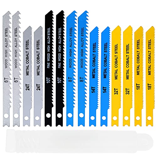 14tlg Stichsägeblatt Set mit Aufbewahrungskoffer 7 Arten Stichsägeblätter U-Schaft Kohlenstoffstahl Stark Stichsägeblätter Set Schnellarbeitsstahl Stichsägen Zubehör für Holz Kunststoff Metall 14tlg Stichsägeblatt Set mit Aufbewahrungskoffer 7 Arten Stichsägeblätter U-Schaft Kohlenstoffstahl Stark Stichsägeblätter Set Schnellarbeitsstahl Stichsägen Zubehör für Holz Kunststoff Metall von KTCINA